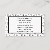 Zwart-wit minimalistische paardenbloem botanisch visitekaartje (Achterkant)