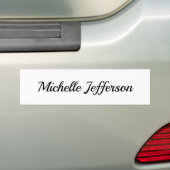 Zwart-wit minimalistische Plain Modern Bumpersticker (Op auto)