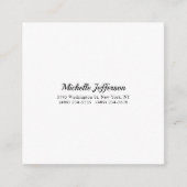 Zwart-wit minimalistische Plain Modern Informatiekaartje (Voorkant)