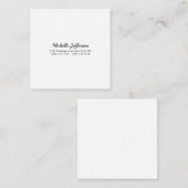 Zwart-wit minimalistische Plain Modern Informatiekaartje (Voorkant / Achterkant)