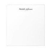 Zwart-wit minimalistische Plain Modern Notitieblok (Voorkant)