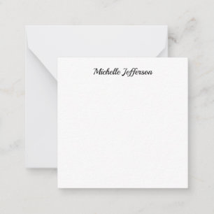 Zwart-wit minimalistische Plain Modern Notitiekaartje