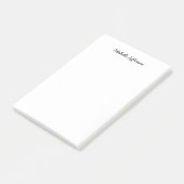 Zwart-wit minimalistische Plain Modern Post-it® Notes (Schuin)