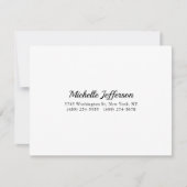 Zwart-wit minimalistische Plain Modern RSVP Kaartje (Voorkant)