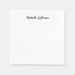Zwart-wit minimalistische Plain Modern Servet
