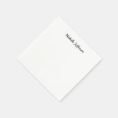 Zwart-wit minimalistische Plain Modern Servet (Hoek)