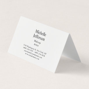 Zwart-wit minimalistische Plain Modern Visitekaartje