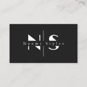 Zwart/Wit Minimalistische QR Code Professionele Fo Visitekaartje (Voorkant)