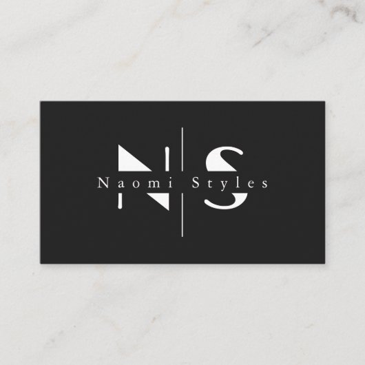 Zwart/Wit Minimalistische QR Code Professionele Fo Visitekaartje (Voorkant)