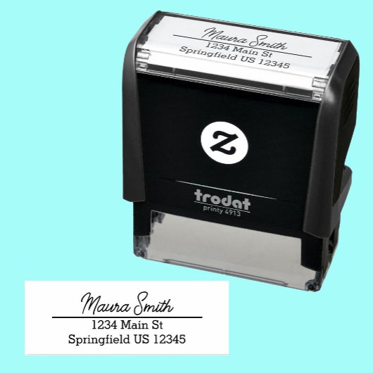 Zwart-wit minimalistische retouradreslabels zelfinktende stempel