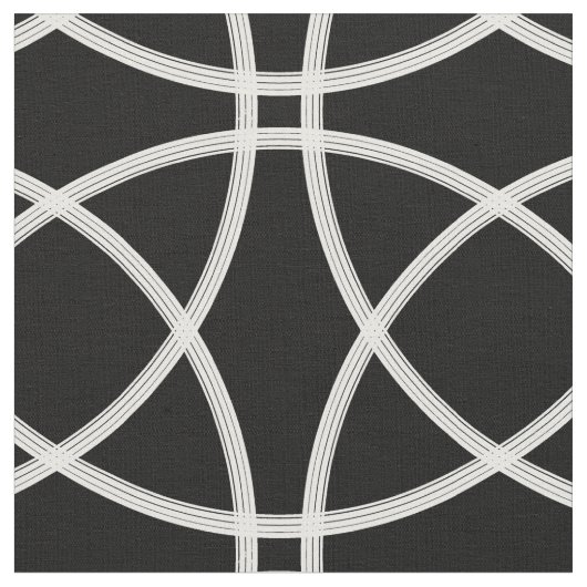 Zwart-wit minimalistische ringen stof (Close Up)
