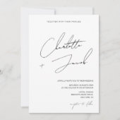Zwart-wit minimalistische script foto moderne trou kaart (Voorkant)