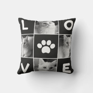 Zwart-wit Minimalistische Simple Love Square Kussen