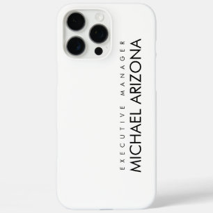 Zwart-wit minimalistische Simple Plain Modern iPhone 16 Pro Max Hoesje