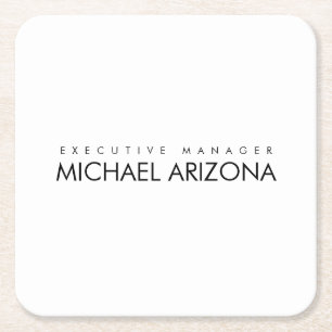 Zwart-wit minimalistische Simple Plain Modern Kartonnen Onderzetters