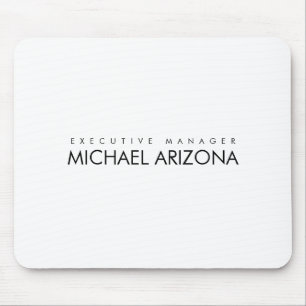 Zwart-wit minimalistische Simple Plain Modern Muismat