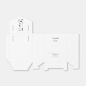 Zwart-wit minimalistische speciale datum bruiloft bedankdoosjes (Uitgevouwen)