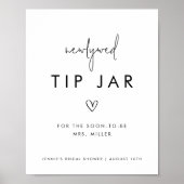 Zwart & Wit Minimalistische Tip Pot voor Jonggehuw Poster (Voorkant)