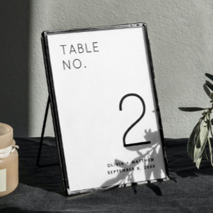 Zwart & Wit Minimalistische Trouw Eenvoudig Mode Kaart