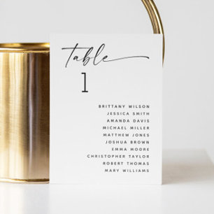 Zwart-wit minimalistische trouwzitgrafiek kaart