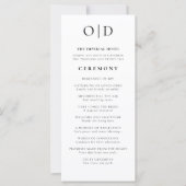 Zwart Wit Minimalistische Typografie Trouwprogramm (Voorkant)