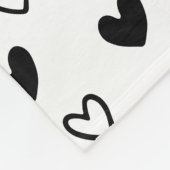 Zwart-wit minimalistische Valentijnsdag Fleece Deken (Hoek)