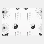 Zwart-wit minimalistische verpakking inpakpapier vel (Voorkant 3)