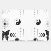 Zwart-wit minimalistische verpakking inpakpapier vel (Voorkant 2)