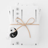 Zwart-wit minimalistische verpakking inpakpapier vel (In situ)