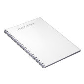 Zwart & Wit Minimalistische Vlakke Moderne Notitieboek (Rechterzijde)