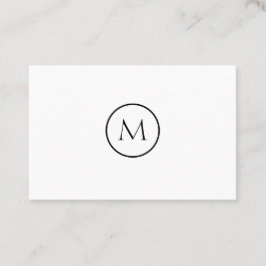Zwart-wit Minimalistische Witte Achtergrond Met Visitekaartje
