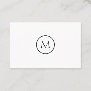 Zwart-wit Minimalistische Witte Achtergrond Met Visitekaartje