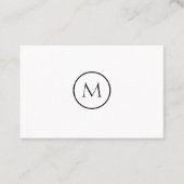 Zwart-wit Minimalistische Witte Achtergrond Met Visitekaartje (Voorkant)