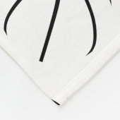 zwart wit minimumpatroon fleece deken (Hoek)