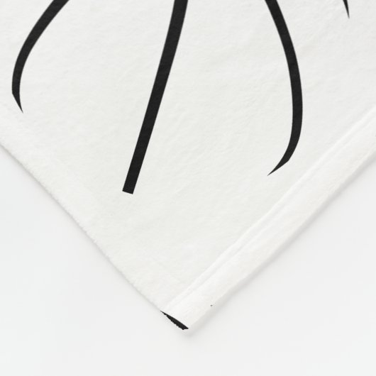 zwart wit minimumpatroon fleece deken (Hoek)