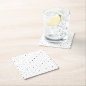 Zwart wit minuscule pokkenpatroon kartonnen onderzetters (Insitu)