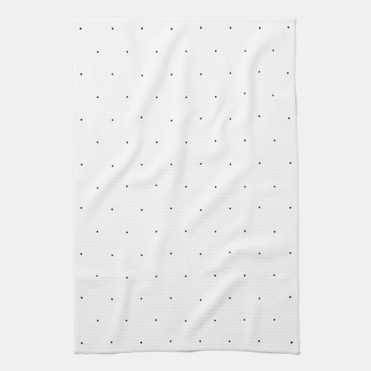 Zwart wit minuscule pokkenpatroon theedoek (Verticaal)