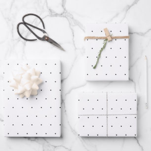 Zwart wit minuscule poladots, elegant inpakpapier vel