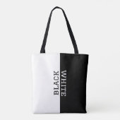 Zwart-wit Mirroring Tekst minimalistische Canvas t Tote Bag (Achterkant)
