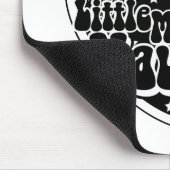 Zwart-wit Miss Naughty Muismat (Hoek)