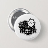 Zwart-wit Miss Naughty Ronde Button 5,7 Cm (Voorkant /achterkant)