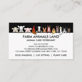 Zwart Wit Mix Boerderijdieren Veterinair Contactkaartje