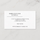 Zwart-wit mobiele slager veehouder visitekaartje (Achterkant)