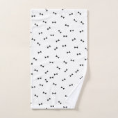 Zwart-wit Mod Bow Pattern Bad Handdoek (Handdoek)