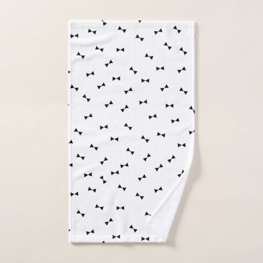 Zwart-wit Mod Bow Pattern Bad Handdoek (Handdoek)