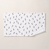 Zwart-wit Mod Bow Pattern Bad Handdoek (Handdoek)