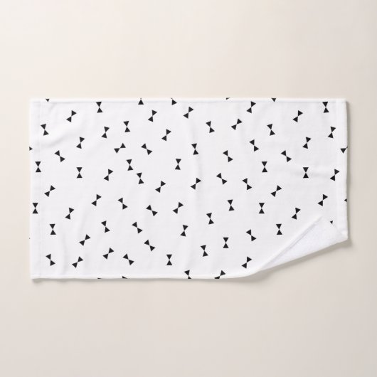 Zwart-wit Mod Bow Pattern Bad Handdoek (Handdoek)