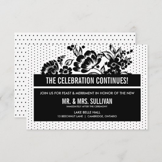 Zwart & Wit Mod Kleurblok Ontvangstkaart Kaart (Voorkant / Achterkant)