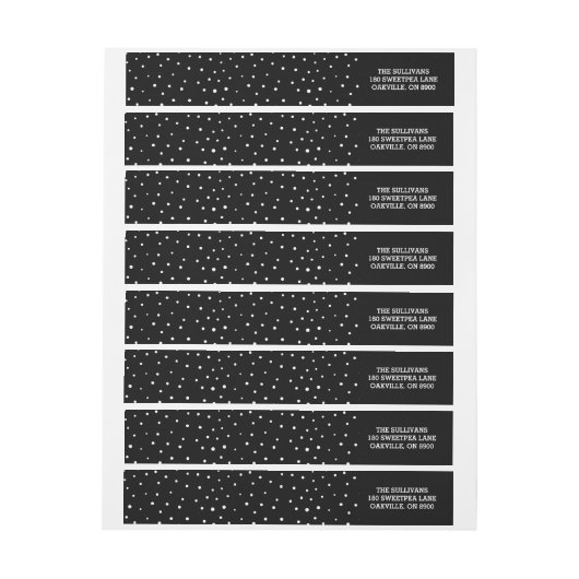 Zwart-wit Mod Polka Dots Pattern-label (Vel)