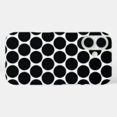Zwart-wit Mod Stippen Case-Mate iPhone Case (Achterkant (horizontaal))